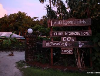 Sign for Lusia's Lagoon